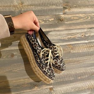 Gaimo Cheetah platform espadrilles shoes